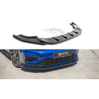 [Maxton Design spoiler pod přední nárazník ver.9 pro Volkswagen Golf R Mk7 Facelift, černý lesklý plast ABS]