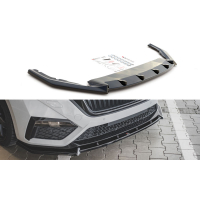 [Maxton Design spoiler pod přední nárazník ver.1 pro Škoda Octavia RS Mk4, černý lesklý plast ABS]