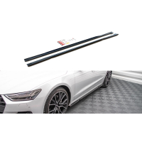 [Maxton Design difuzory pod boční prahy pro Audi A7 C8, carbon-Look]