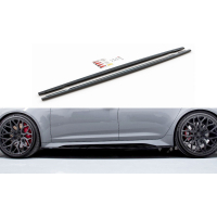 [Maxton Design difuzory pod boční prahy ver.2 pro Audi RS7 C8, carbon-Look]