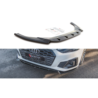 [Maxton Design spoiler pod přední nárazník ver.2 pro Audi S5 F5 FL, černý lesklý plast ABS]