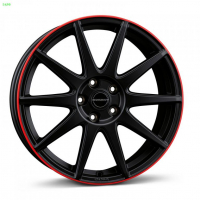 [BORBET GTX - BLACK MATT RIM RED]