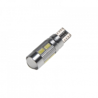 [Led T10 Biela, 12V, 10Led/5630Smd So Šošovkou]