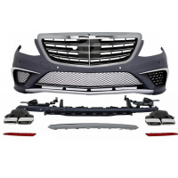 [Sada karosérie vhodná pre Mercedes S-Class W222 Sport Line Package (2013-06.2017) S63 Design with Central Grill Chrome]